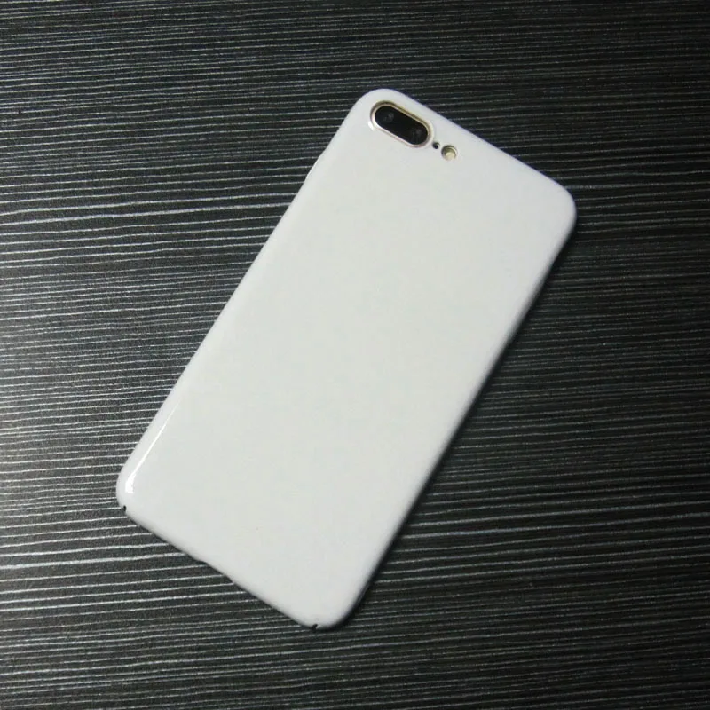 Глянцевый белый жесткий чехол из поликарбоната для iPhone7plus пластиковый с защитой