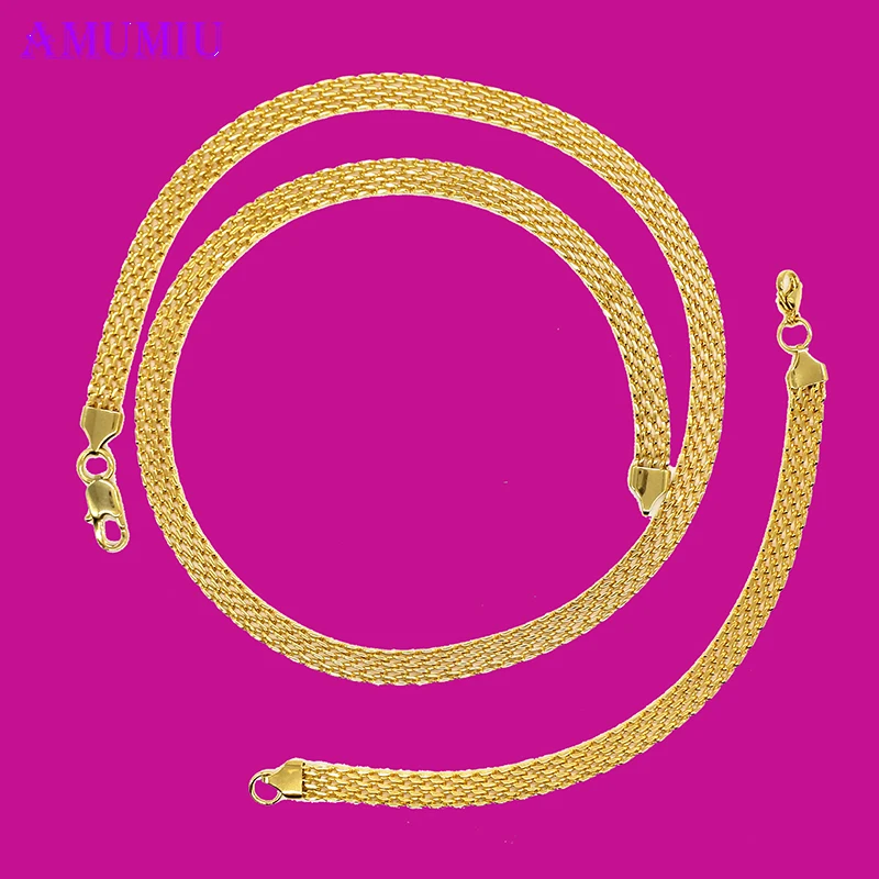 AMUMIU Gold Silver Black Collar Choker Necklace Bangle Bracelet Jewelry Set Gold Stainless Steel Snake Chain JS037
AMUMIU Gold Silver Black Collar Choker Necklace Bangle Bracelet Jewelry Set Gold Stainless Steel Snake Chain JS037