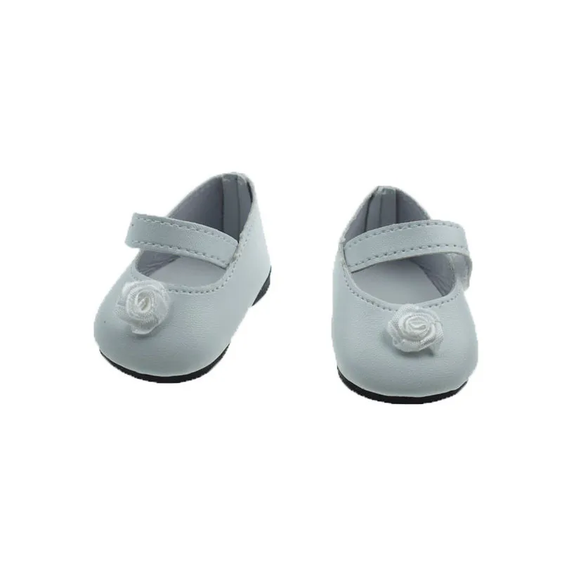 ZXZ белый Искусственная кожа кукла обувь для 18 дюйм(ов) 45 см American Girl куклы baby born