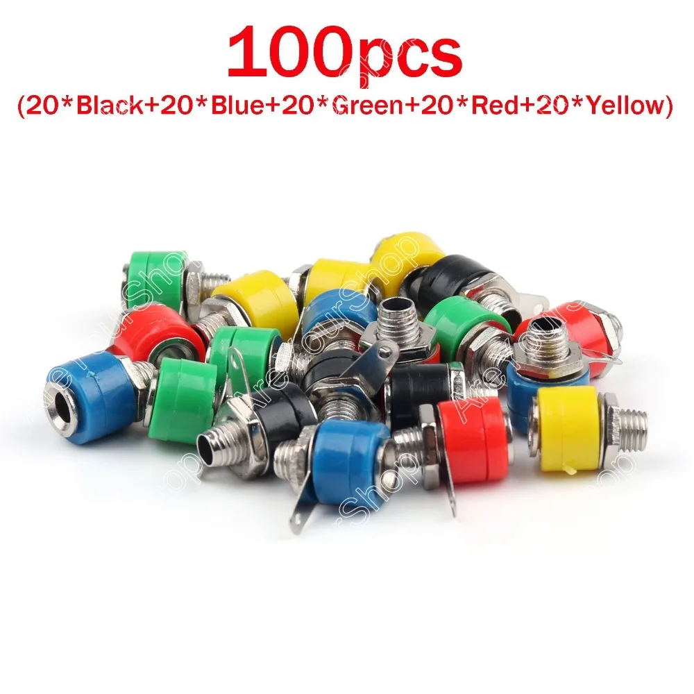 Areyourshop Sale 100 Pcs 4mm Banana Socket For Binding Post Banana Plug Connector
Areyourshop Sale 100 Pcs 4mm Banana Socket For Binding Post Banana Plug Connector