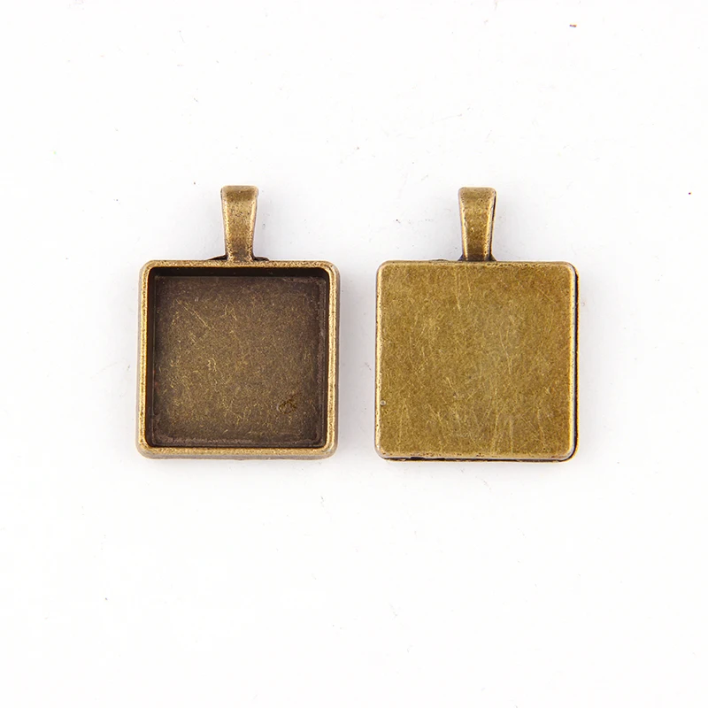 Подходит для 20 мм квадратных антикварных бронзовых подвесок Кабошон Камея основа лоток Безель пустой DIY ювелирных изделий 
Подходит для 20 мм квадратных антикварных бронзовых подвесок Кабошон Камея основа лоток Безель пустой DIY ювелирных изделий