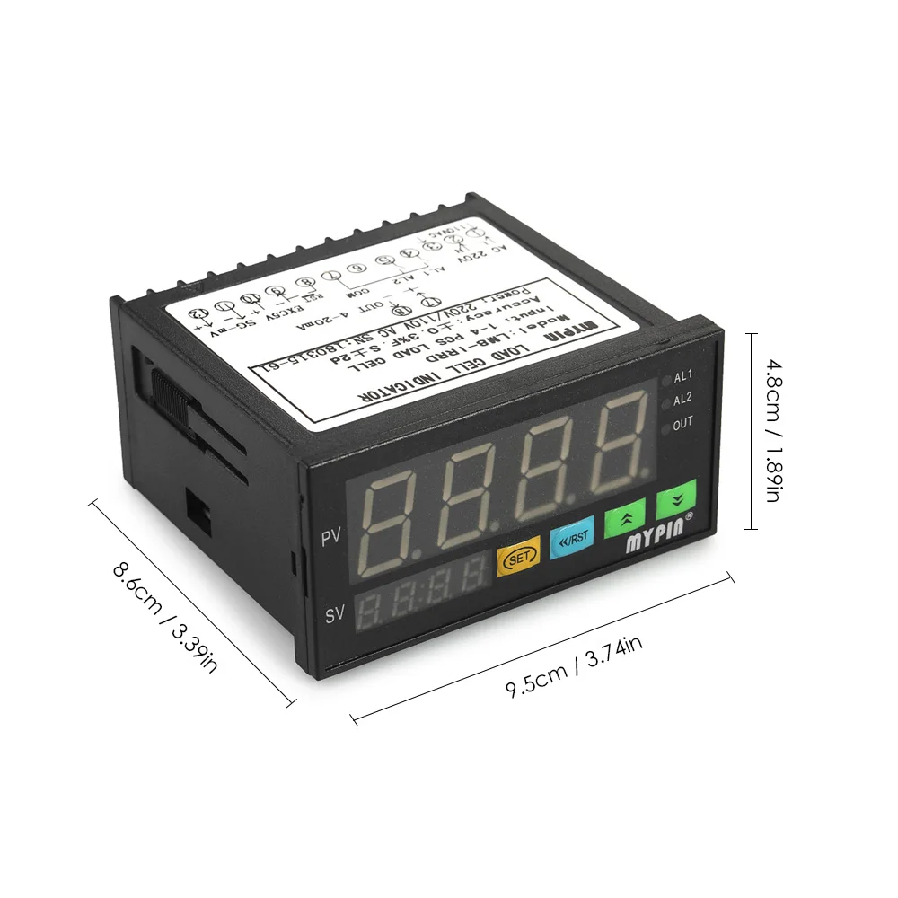 Digital LED Display Weighing Meter Load-cells Indicator 1-4 Load Cells Signals Input 2 Relay Alarm Output
Digital LED Display Weighing Meter Load-cells Indicator 1-4 Load Cells Signals Input 2 Relay Alarm Output