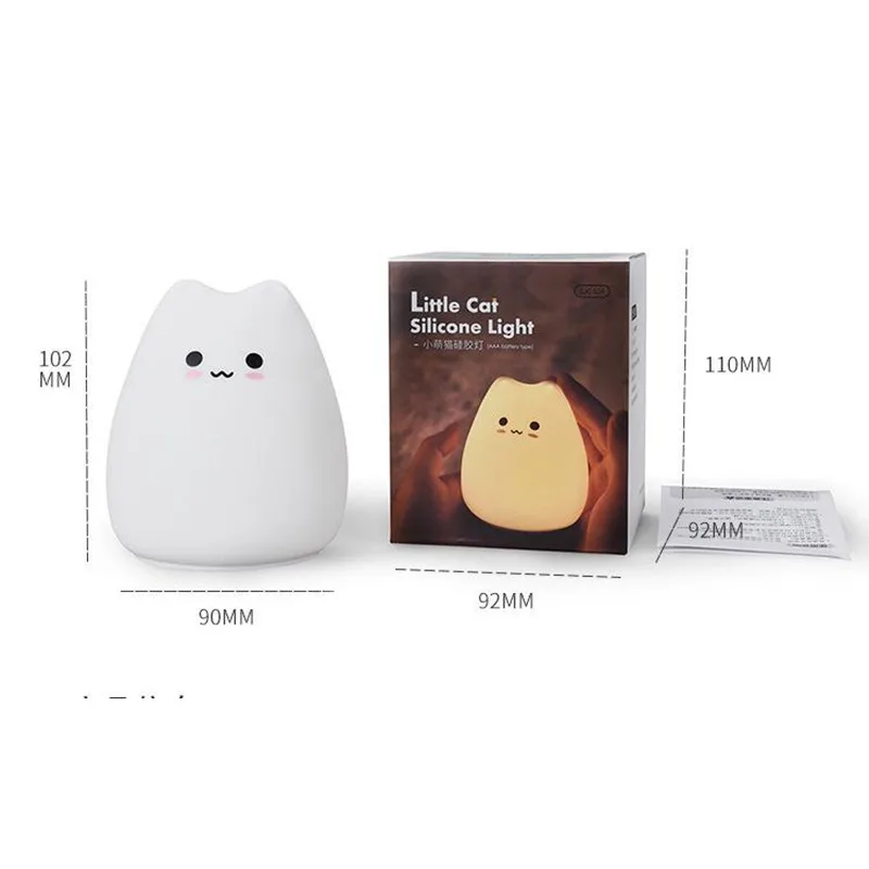 HZFCEW 7 Colors Cat LED Dry Battery Animal Night Light Silicone Soft Cartoon Baby Nursery Lamp Breathing LED Night Light
HZFCEW 7 Colors Cat LED Dry Battery Animal Night Light Silicone Soft Cartoon Baby Nursery Lamp Breathing LED Night Light