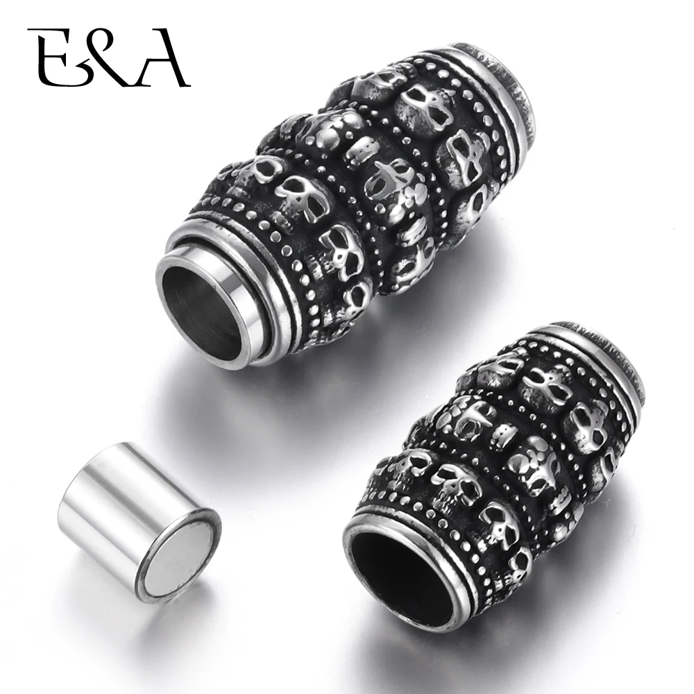 Stainless Steel Magnetic Clasp Skull Hole 8mm Leather Cord Clasps Magnet Buckle DIY Bracelet Components Jewelry Making Supplies
Stainless Steel Magnetic Clasp Skull Hole 8mm Leather Cord Clasps Magnet Buckle DIY Bracelet Components Jewelry Making Supplies