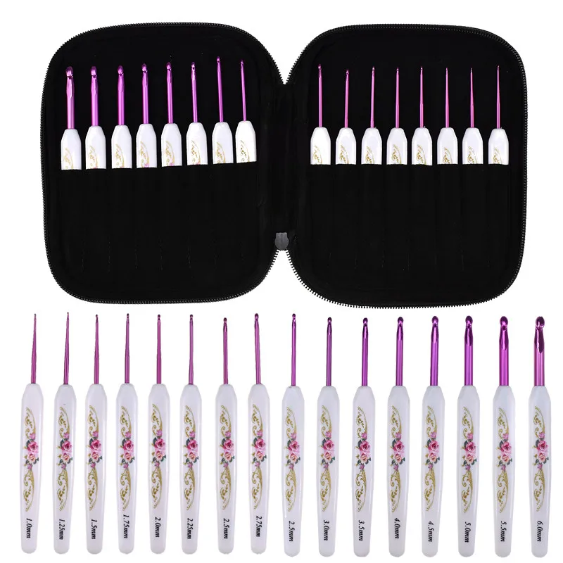 New 1.0-6.0mm Aluminum Crochet Hook Set Crochet Needles With Case Sweater Yarn Weave Knitting Hook Sewing Needles for Mom
New 1.0-6.0mm Aluminum Crochet Hook Set Crochet Needles With Case Sweater Yarn Weave Knitting Hook Sewing Needles for Mom