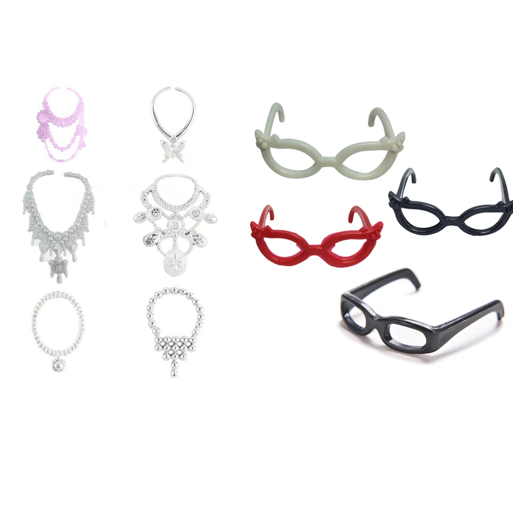 Пластмассовые Очки NK 4 шт. + модные аксессуары для кукольных очков Monster High 6 Барби