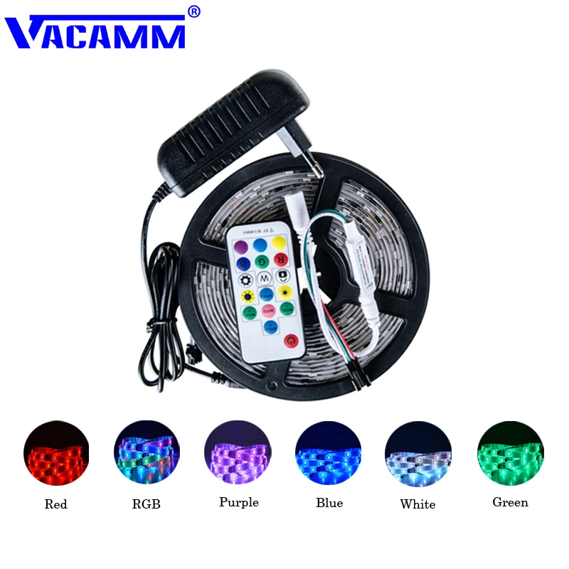 Vacamm LED Strip Light 5050 SMD Colorful Flexible Waterproof Neon Tape For Chrismas New Year Party Holiday Decoration Lighting
Vacamm LED Strip Light 5050 SMD Colorful Flexible Waterproof Neon Tape For Chrismas New Year Party Holiday Decoration Lighting