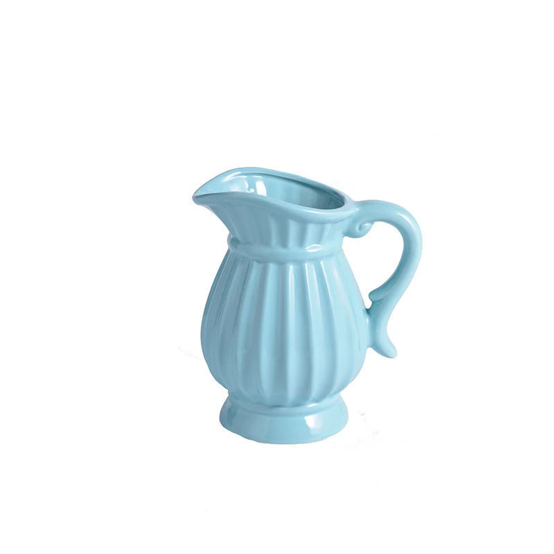 Nordic Retro Kettle Shape Ceramic Vase Blue White Ceramic Flower Vase Home Wedding Decoration Artificial Flower Decor Vase R708
Nordic Retro Kettle Shape Ceramic Vase Blue White Ceramic Flower Vase Home Wedding Decoration Artificial Flower Decor Vase R708