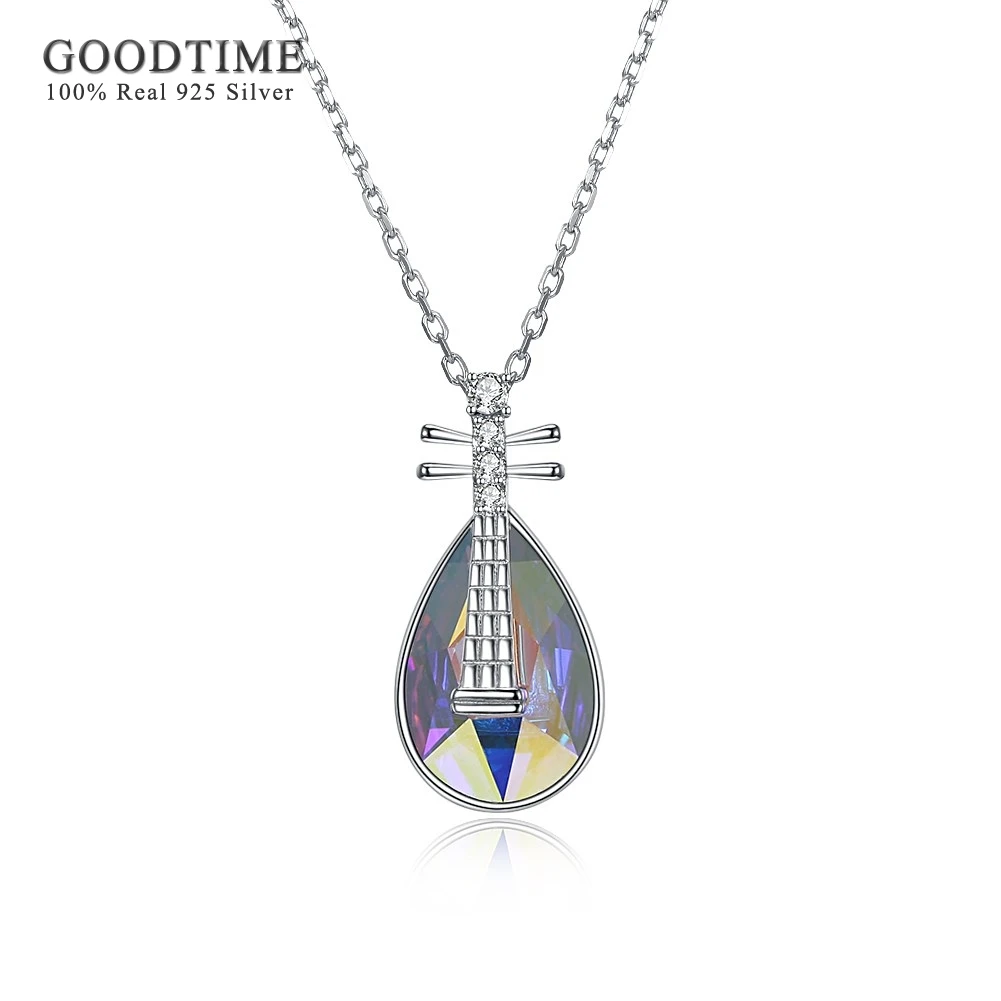 High Quanlity Sparkling Crystal Necklaces for Women 925 Sterling Silver Lute Violin Pendant Necklaces Fashion Silver 925 Jewelry
High Quanlity Sparkling Crystal Necklaces for Women 925 Sterling Silver Lute Violin Pendant Necklaces Fashion Silver 925 Jewelry
