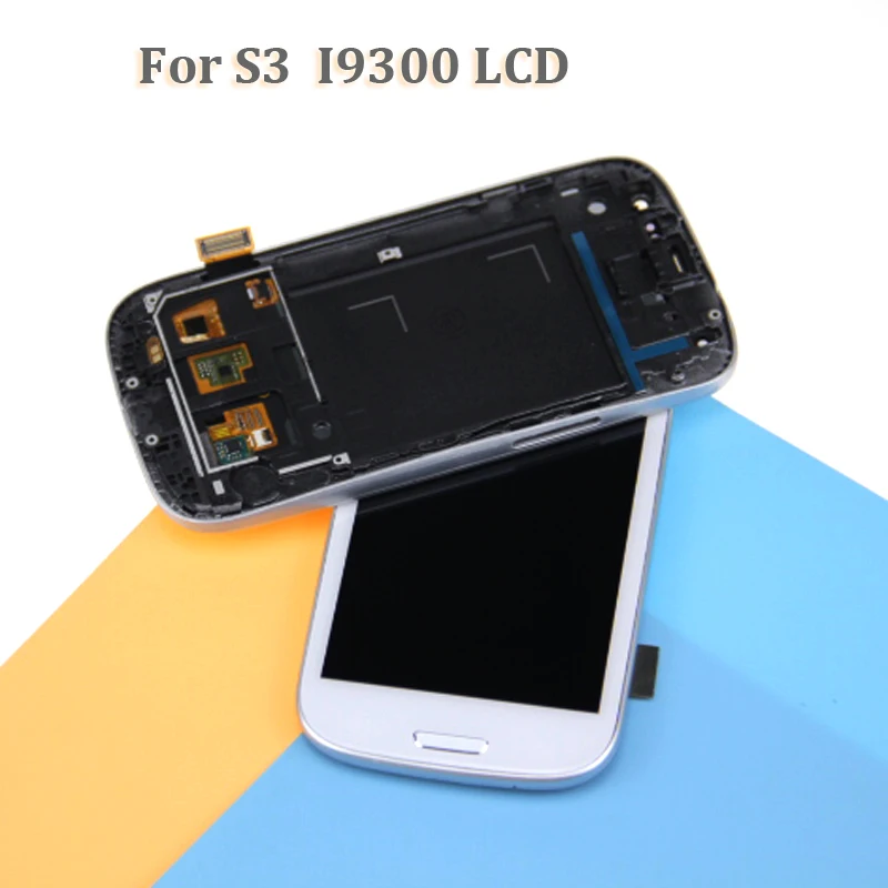 Для samsung Galaxy S3 i9300 ЖК-дисплей сенсорный экран дигитайзер домашний ботинок полная