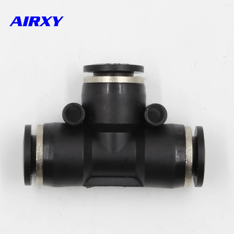

10Pcs PE Pneumatic Fitting PE4 PE6 PE8 PE10 PE12 PE14 PE16 Pneumatic 4mm to 16mm T Type One Touch Push In Quick Fittings