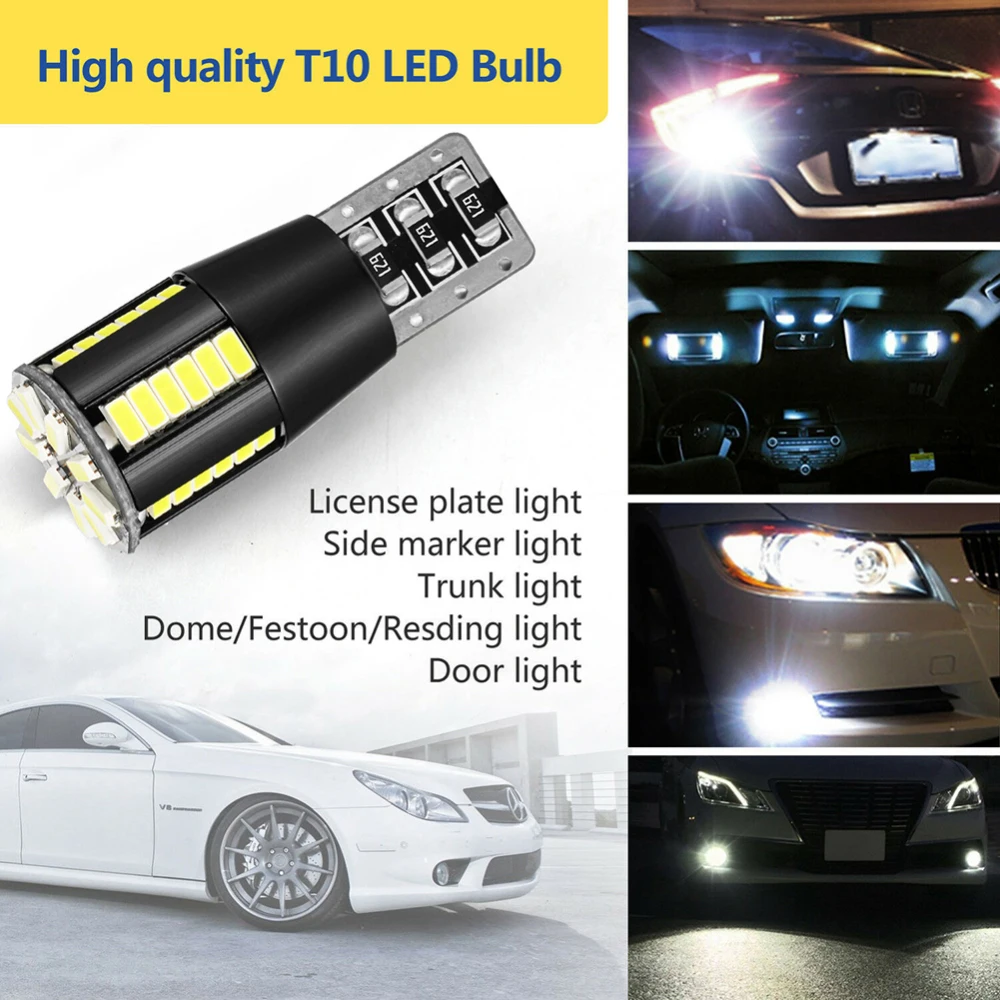 2 Pcs W5W T10 Car Led Bulbs 24 SMD Side Wedge Dome Light Reading Turn Signal Lamp White Warm White Iceblue 12V
2 Pcs W5W T10 Car Led Bulbs 24 SMD Side Wedge Dome Light Reading Turn Signal Lamp White Warm White Iceblue 12V