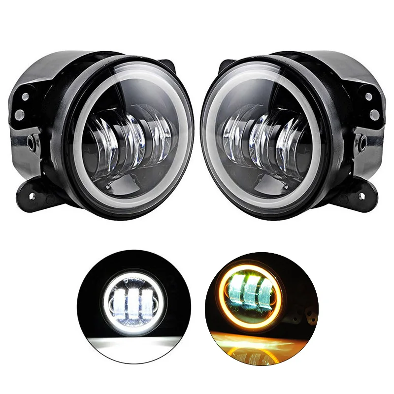 10pair 4inch Round Fog Lamps For Jeep Wrangler JK TJ LJ LED Fog Light 30W with Halo White DRL + Amber Turn Signal
10pair 4inch Round Fog Lamps For Jeep Wrangler JK TJ LJ LED Fog Light 30W with Halo White DRL + Amber Turn Signal