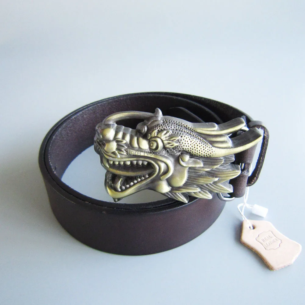 Bronze Plated Dragon Belt Buckle W Dark Coffee Color Genuine Leather Belt Gurtel Boucle de ceinture Free Shipping
Bronze Plated Dragon Belt Buckle W Dark Coffee Color Genuine Leather Belt Gurtel Boucle de ceinture Free Shipping