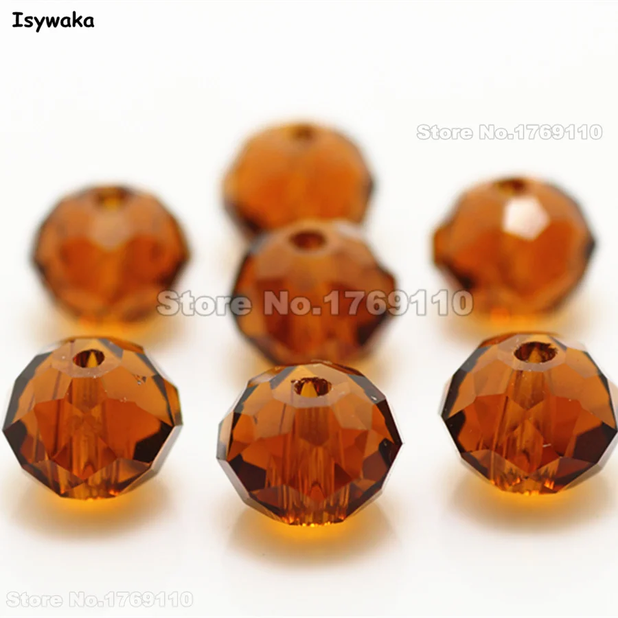 Isywaka Brown Color 8*10mm 70pcs Rondelle Austria faceted Crystal Glass Beads Loose Spacer Round Beads for Jewelry Making
Isywaka Brown Color 8*10mm 70pcs Rondelle Austria faceted Crystal Glass Beads Loose Spacer Round Beads for Jewelry Making