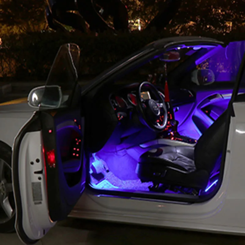 Automobile interior ambient lamp refitted with LED foot sole USB car interior trim sound control lamp
Automobile interior ambient lamp refitted with LED foot sole USB car interior trim sound control lamp