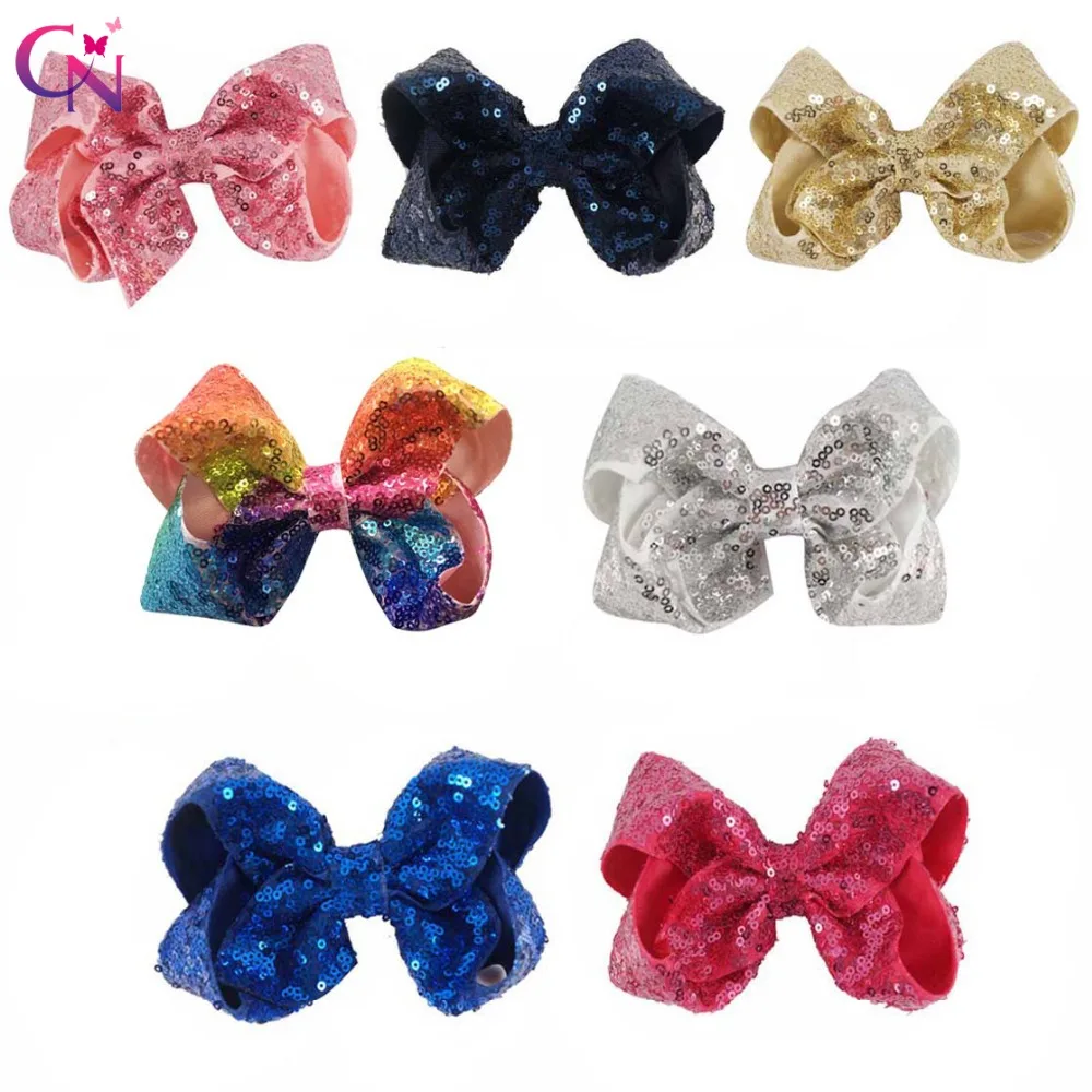 CN 1PC 5" Messy Sequin Hair Bows With Clips For Kids Girls Boutique Bling Plain Ribbon Bows Hairgrips Hair Accessories
CN 1PC 5" Messy Sequin Hair Bows With Clips For Kids Girls Boutique Bling Plain Ribbon Bows Hairgrips Hair Accessories