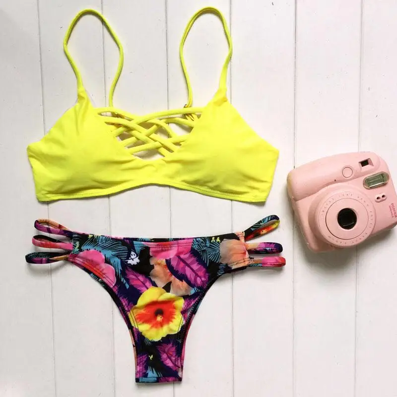 Winswim Yellow Floral Printed Bikini Women Two Pieces Bondage Hollow Bikini In China 2019 Swimming Suit For Women Biquini
Winswim Yellow Floral Printed Bikini Women Two Pieces Bondage Hollow Bikini In China 2019 Swimming Suit For Women Biquini