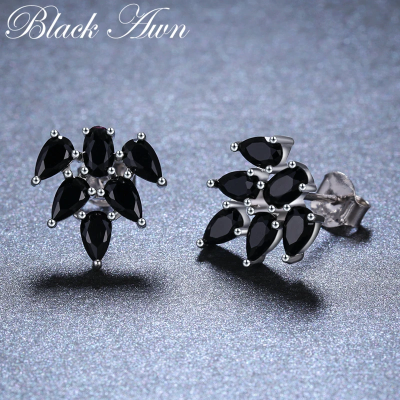 Black Awn New Cute 925 Sterling Silver Black Spinel Trendy Engagement Earrings for Women Fine Jewelry Gift Bijoux I053
Black Awn New Cute 925 Sterling Silver Black Spinel Trendy Engagement Earrings for Women Fine Jewelry Gift Bijoux I053