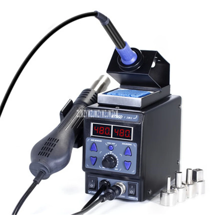 8786DI Upgraded Hot Air Gun Soldering Station LED Digital Solder Iron Desoldering Station Hot Air Gun Solder Station 110V/220V
8786DI Upgraded Hot Air Gun Soldering Station LED Digital Solder Iron Desoldering Station Hot Air Gun Solder Station 110V/220V