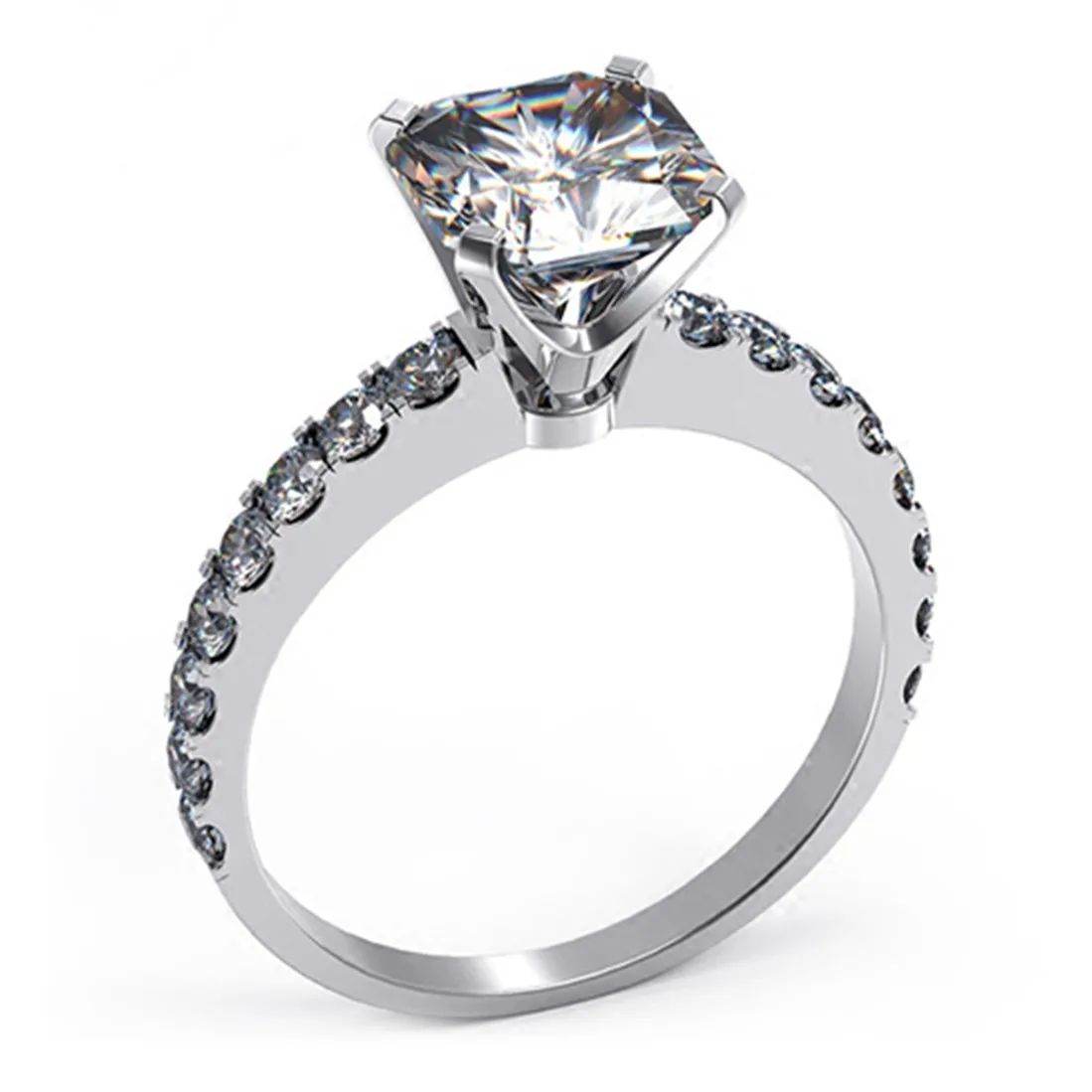 Test Real VS1 F 1CT Genuine 18K White Gold Ring Princess Jewelry Moissanite Princess Diamond Ring Anniversary Jewelry Women
Test Real VS1 F 1CT Genuine 18K White Gold Ring Princess Jewelry Moissanite Princess Diamond Ring Anniversary Jewelry Women