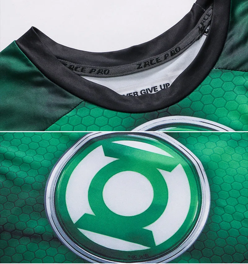 The Avengers Green Lantern Compression Suit Workout Fitness Long Sleeve 3D Print Shirt Sportswear Bodybuilding Leggings | Мужская одежда