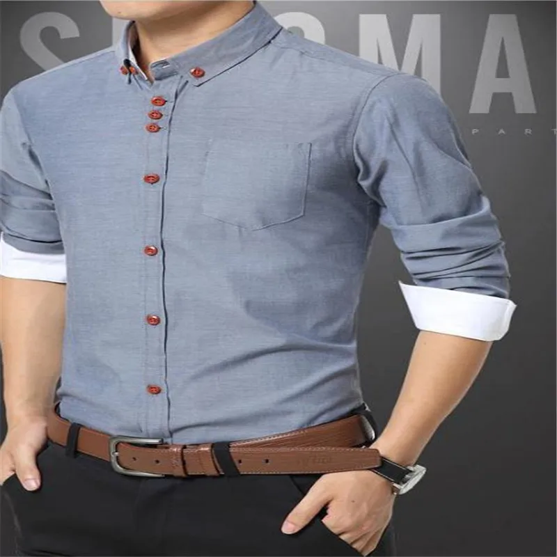 Brand Men Shirts Spring Cotton Business Casual Shirts Pink Blue Red Youth Commuter Office Host M-7XL Non-Pop Long Sleeve Shirt
Brand Men Shirts Spring Cotton Business Casual Shirts Pink Blue Red Youth Commuter Office Host M-7XL Non-Pop Long Sleeve Shirt