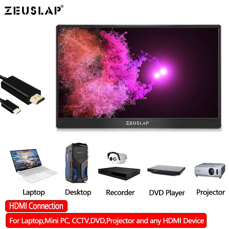 13.3inch Portable LED LCD Monitor Screen for Samsung S8 DEX, Macbook Pro, Switch, PS3, PS4 extending Screen
13.3inch Portable LED LCD Monitor Screen for Samsung S8 DEX, Macbook Pro, Switch, PS3, PS4 extending Screen