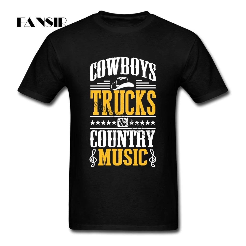 Мужские футболки Cowboys Trucks с музыкой в кантри новые стильные мужские хлопковая