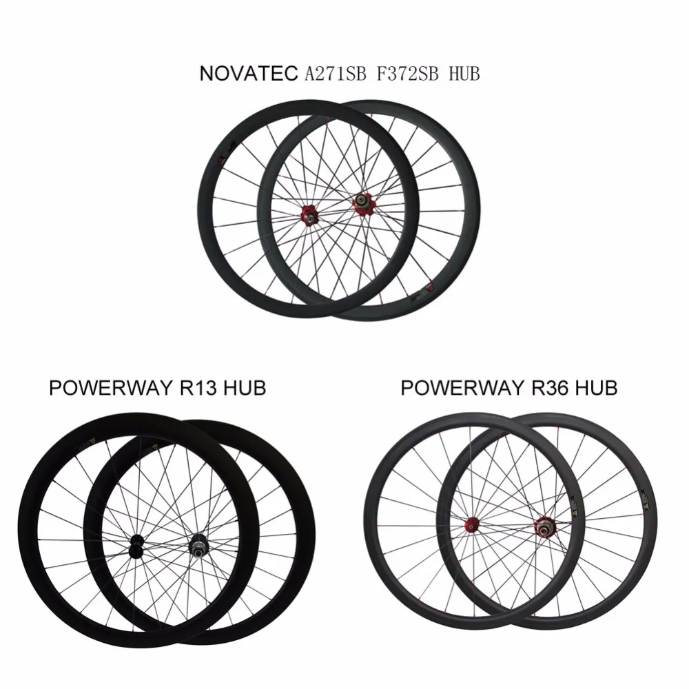 24/38/50/60/88mm depth 25 wide clincher or tubular carbon road bike wheels Powerway R36 Straight pull carbon hub R13 or Novatec
24/38/50/60/88mm depth 25 wide clincher or tubular carbon road bike wheels Powerway R36 Straight pull carbon hub R13 or Novatec