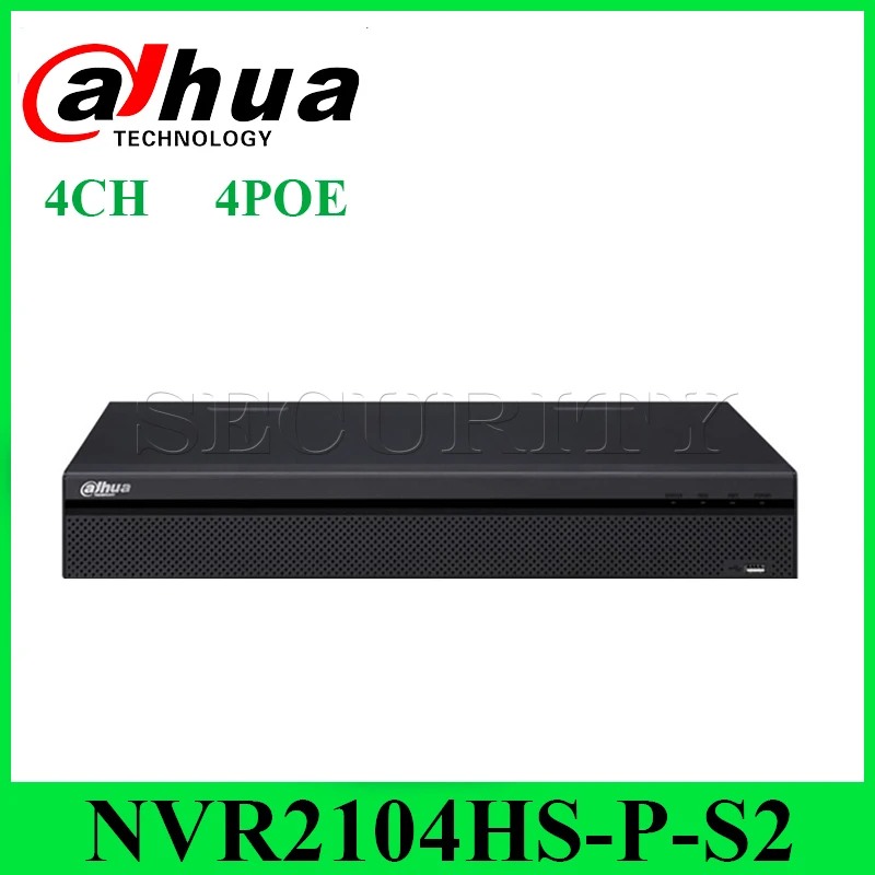 Dahua оригинальный NVR2104HS-P-S2 сетевой видеорегистратор Full HD 1080P 4CH POE рекордер с 1