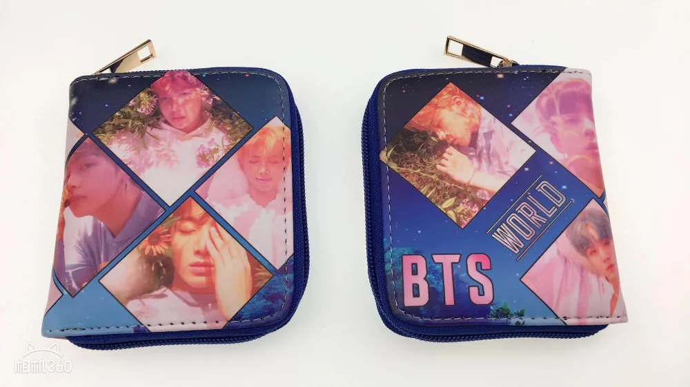 Новый BTS персонаж идол кошелек на молнии Короткий стильный и красивый