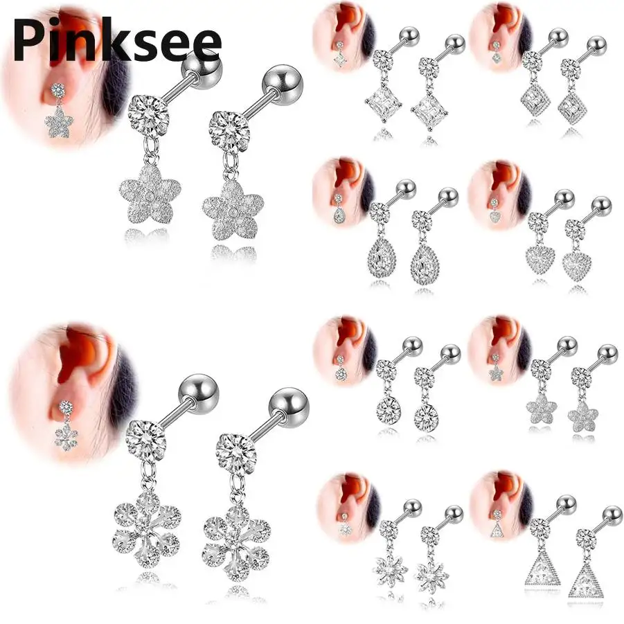 1pc Cz Zircon Flower Star Heart Helix Cartilage Earrings Punk Ear Piercing Jewelry Dangle Tragus Clip on Earring Jewelry AAAA
1pc Cz Zircon Flower Star Heart Helix Cartilage Earrings Punk Ear Piercing Jewelry Dangle Tragus Clip on Earring Jewelry AAAA