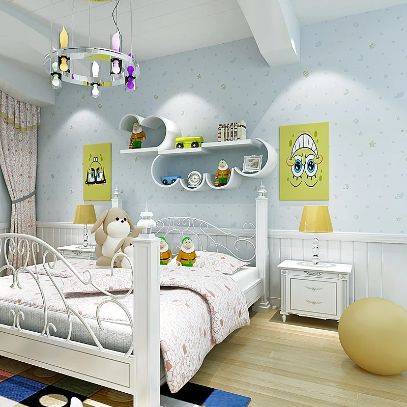 Bright and fresh Star Moon cute Children series Wallpaper Fabric Non-woven Boy Room Girl Bedroom baby Cartoon Princess wallpaper
Bright and fresh Star Moon cute Children series Wallpaper Fabric Non-woven Boy Room Girl Bedroom baby Cartoon Princess wallpaper