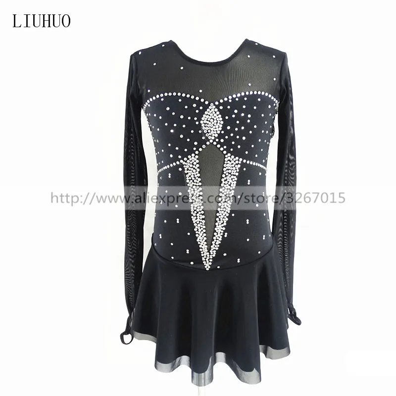 Figure Skating Dress Women's Girls' Ice Skating Dress Competition performance clothing Black round neck long sleeve
Figure Skating Dress Women's Girls' Ice Skating Dress Competition performance clothing Black round neck long sleeve