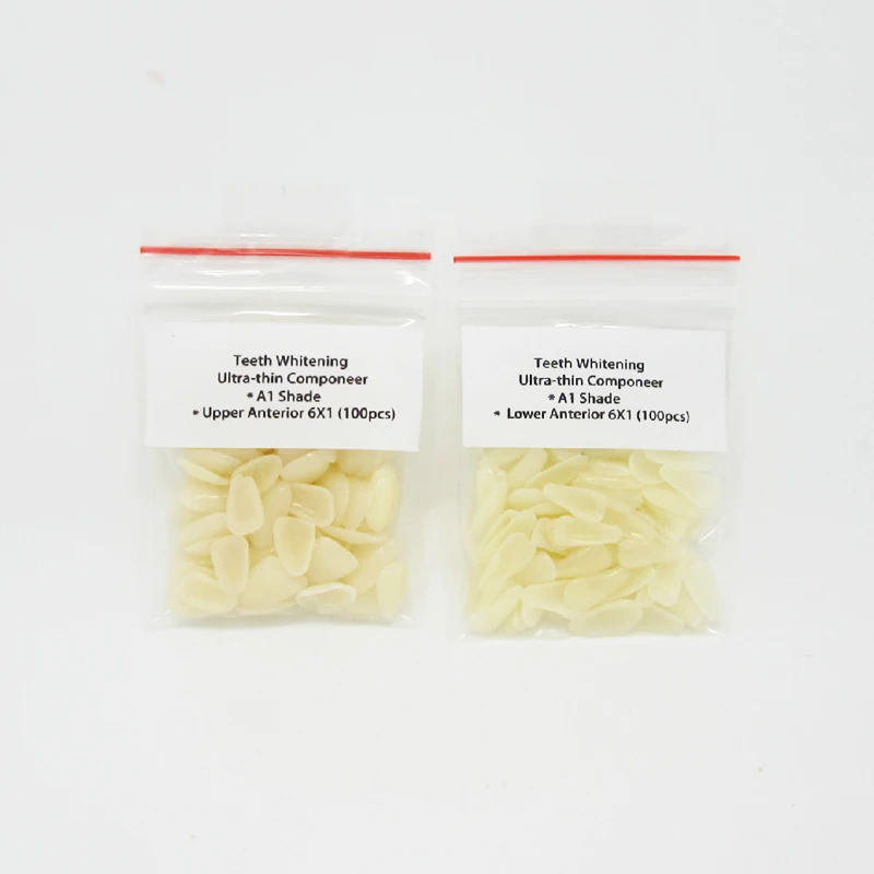 2bag*100PCS Ultrathin Dental Composite Resin Veneer Upper & Lower Anterior Teeth A1 Shade Restorative Tooth Whitening Materials
2bag*100PCS Ultrathin Dental Composite Resin Veneer Upper & Lower Anterior Teeth A1 Shade Restorative Tooth Whitening Materials