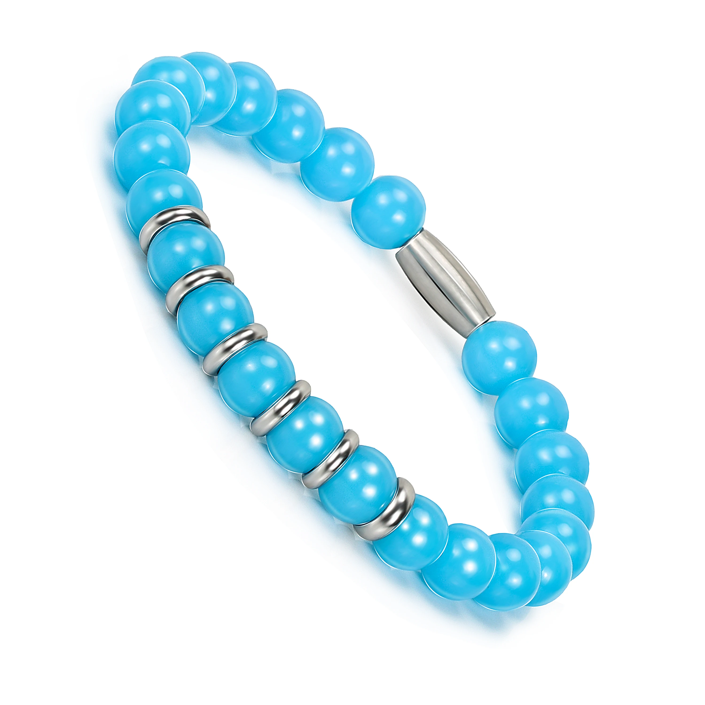 Natural Blue Stone Bracelet Fashion Elastic Romantic Bracelet Woman Men Jewelry 2019
Natural Blue Stone Bracelet Fashion Elastic Romantic Bracelet Woman Men Jewelry 2019