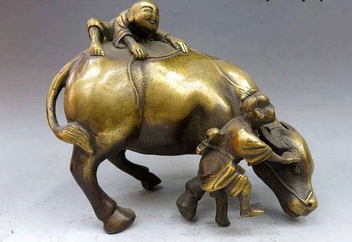 wholesale factory China brass gild carved beautiful two boy play Ox sculpture Statue
wholesale factory China brass gild carved beautiful two boy play Ox sculpture Statue