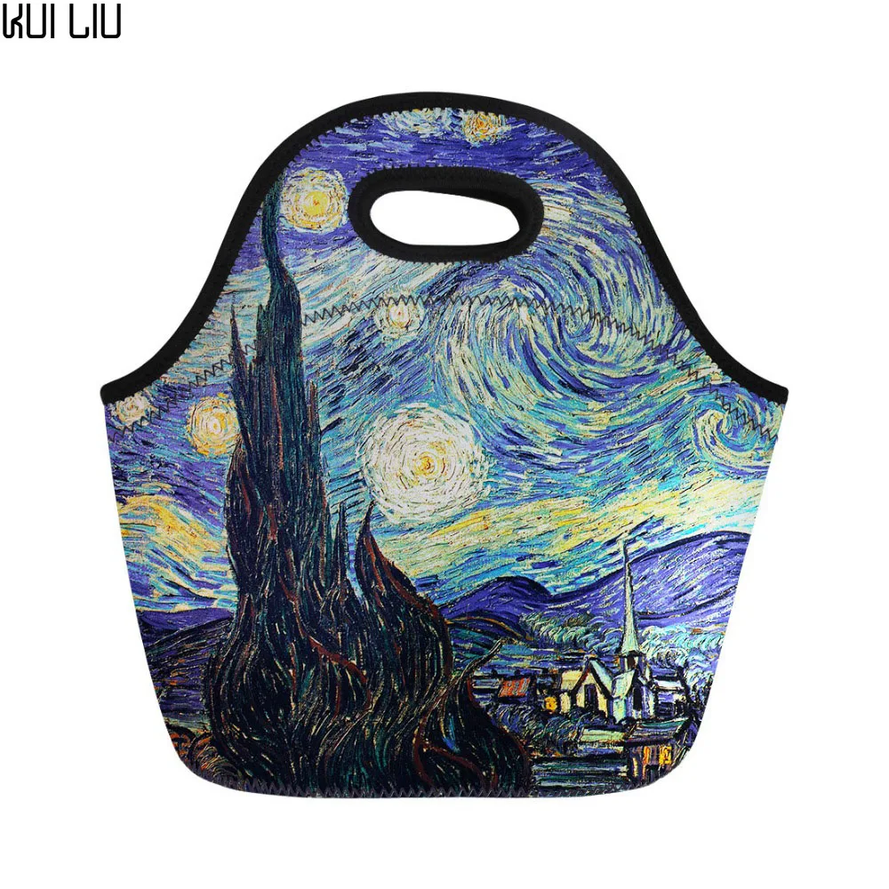 Customized Thermal Lunch Bag Kids School Food bag Beagles Handle Bags Fruit Keep Warm Pouch Vincent van Gogh Starry Night Print
Customized Thermal Lunch Bag Kids School Food bag Beagles Handle Bags Fruit Keep Warm Pouch Vincent van Gogh Starry Night Print