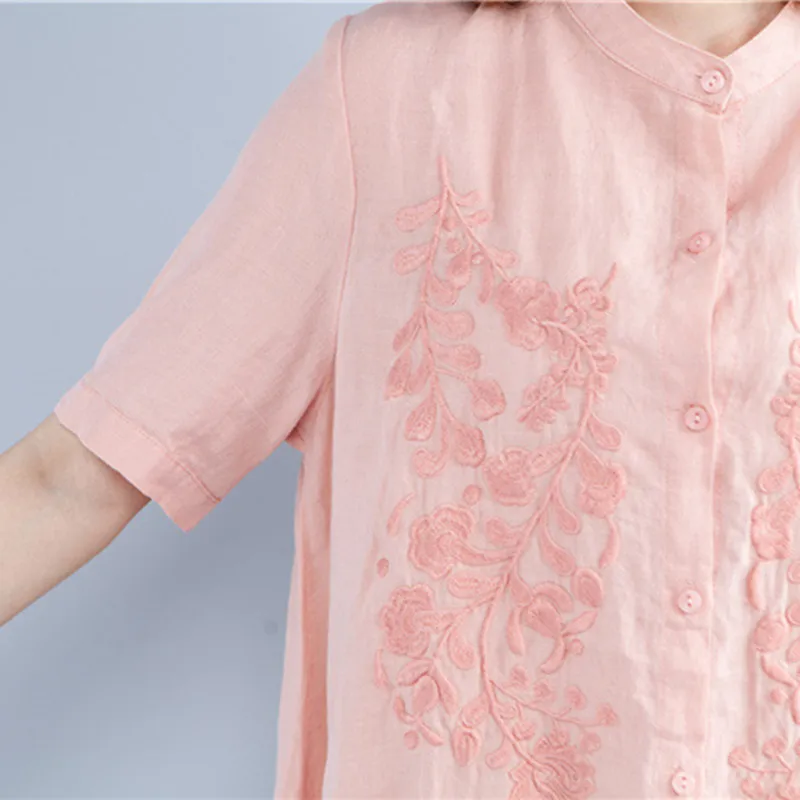 Johnature Korean Style Summer Womens Tops And Blouses 2021 New Casual Embroidery Floral Simple Loose Short Sleeve Women Shirts
Johnature Korean Style Summer Womens Tops And Blouses 2021 New Casual Embroidery Floral Simple Loose Short Sleeve Women Shirts