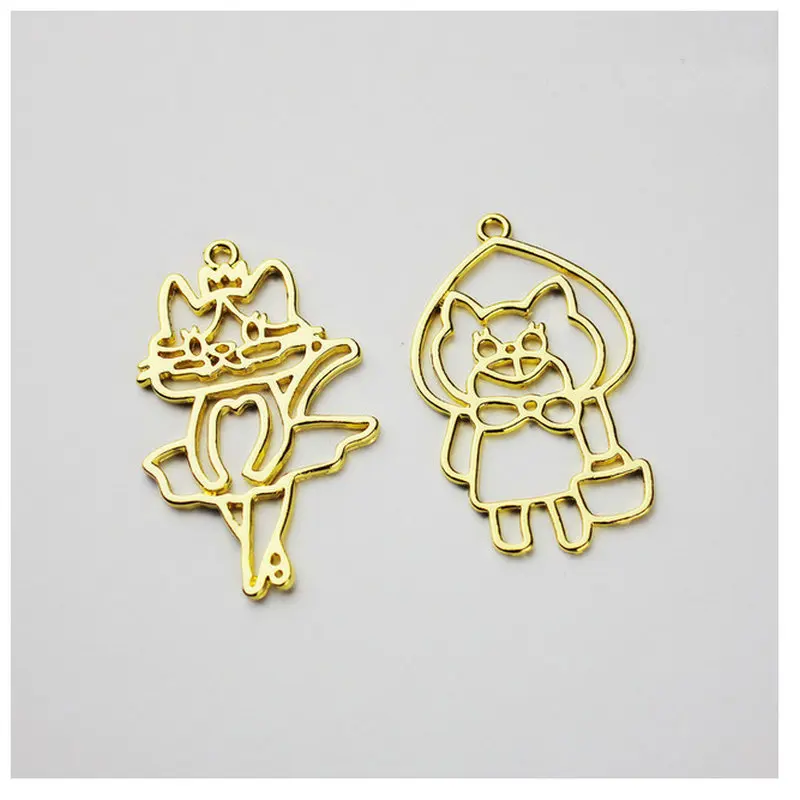 5pcs Kawaii Cat Open Bezels Jewelry Pendant Accessories DIY Dance Cat Metal Frame Findings Charms Handmade UV Resin Craft Art
5pcs Kawaii Cat Open Bezels Jewelry Pendant Accessories DIY Dance Cat Metal Frame Findings Charms Handmade UV Resin Craft Art