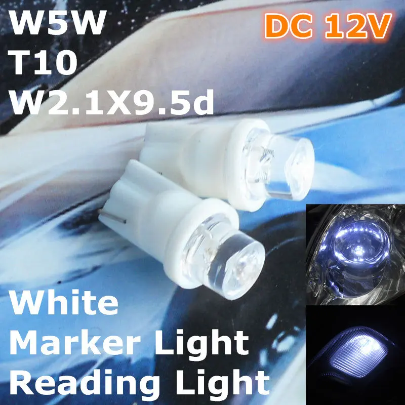 12V LED White Color Car Bulb Lamp T10(10mm Flood Lamp)W5W W2.1X9.5d for Door Trunk Boot Licence Reading Light
12V LED White Color Car Bulb Lamp T10(10mm Flood Lamp)W5W W2.1X9.5d for Door Trunk Boot Licence Reading Light