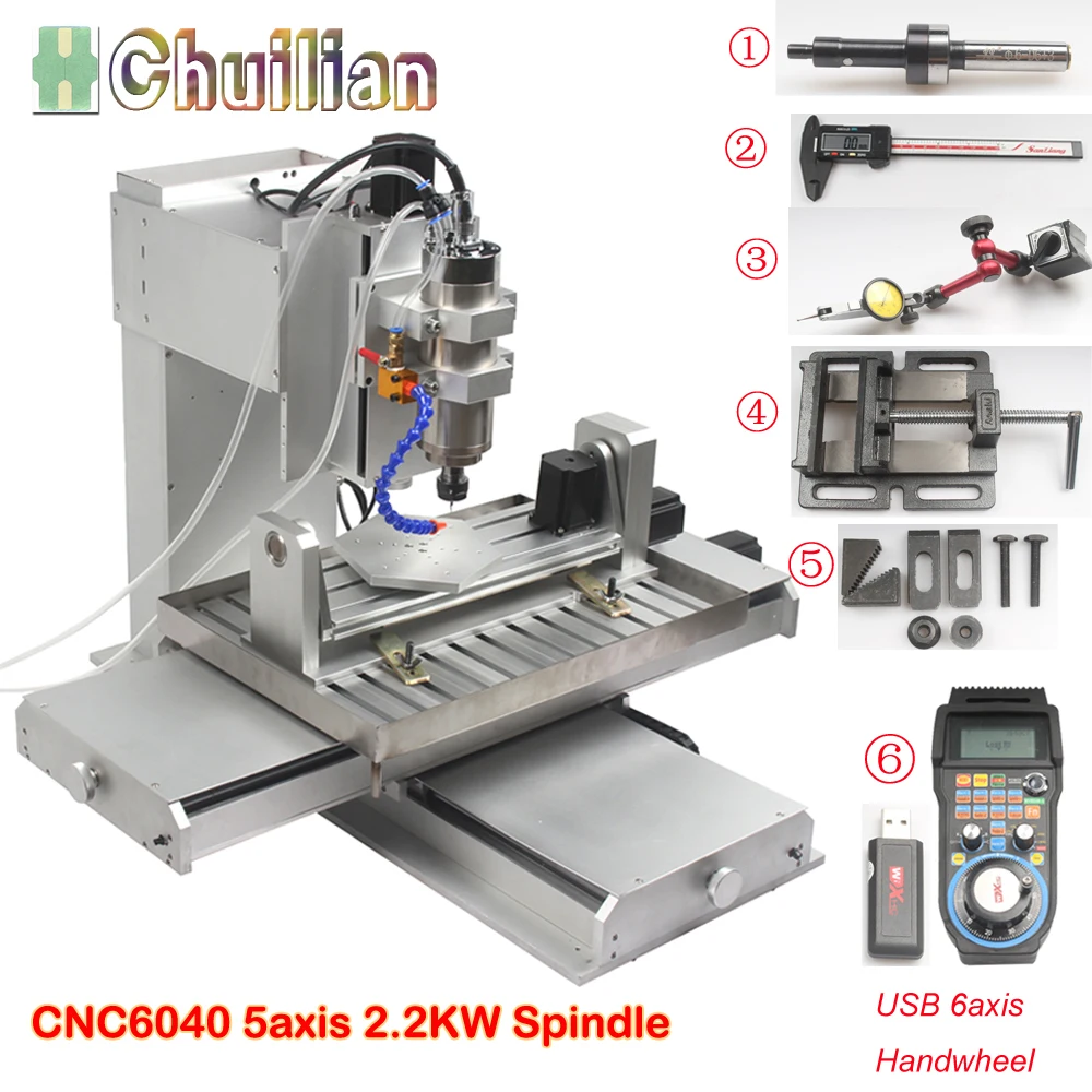 6040 5 осевой фрезерный станок с ЧПУ гравировальный шариковым винтом CNC столб типа