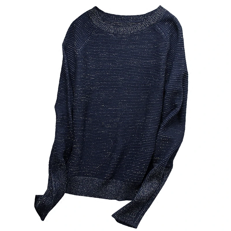 bright clips yarn knit women fashion spring autumn sweater Oneck pullover dark blue 2colors M/L
bright clips yarn knit women fashion spring autumn sweater Oneck pullover dark blue 2colors M/L