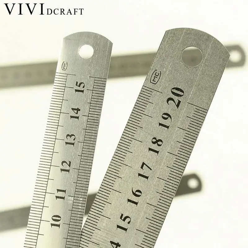 Линейка металлическая из нержавеющей стали Vividcraft 1 шт. 15 см 20 30 рекламный подарок