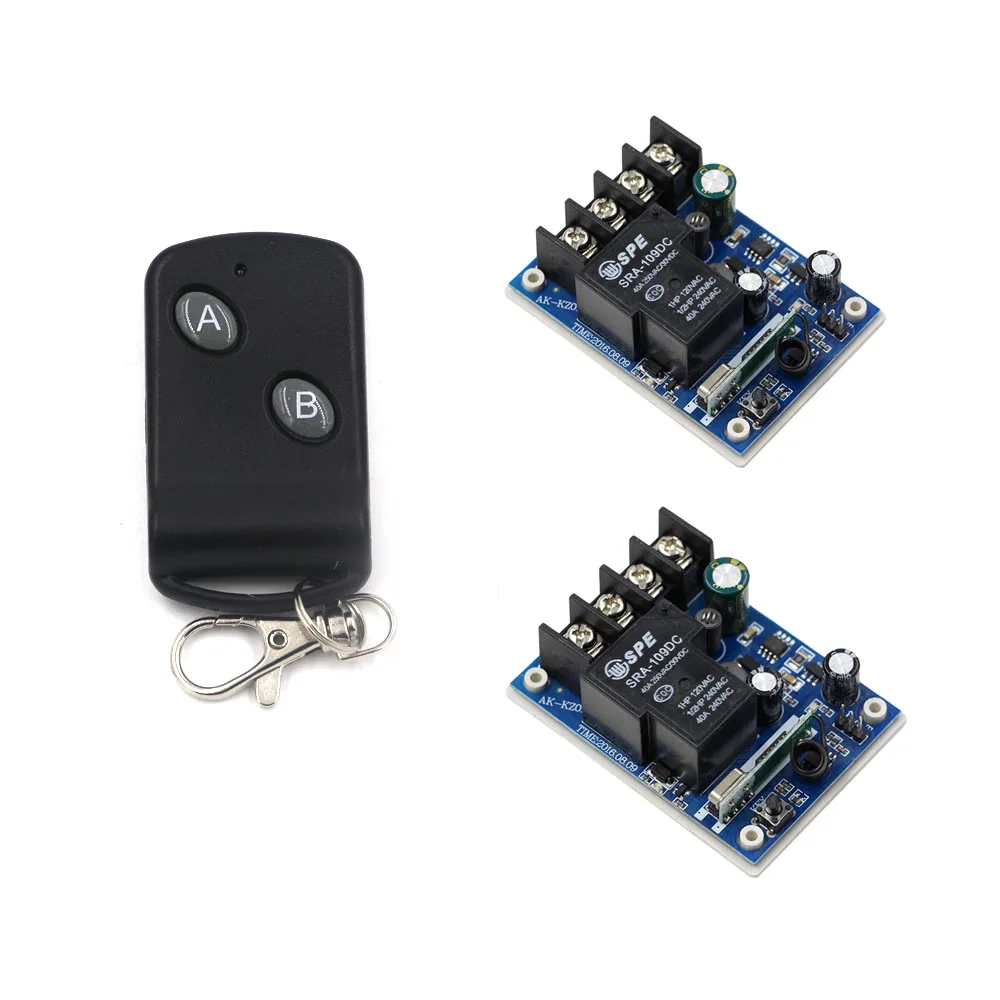DC 12-48V Wireless Remote Control Switch RF Remote Switches System 12V 24V 36V 48V 1CH 40A Relay Receiver & Transmitter 433Mhz
DC 12-48V Wireless Remote Control Switch RF Remote Switches System 12V 24V 36V 48V 1CH 40A Relay Receiver & Transmitter 433Mhz