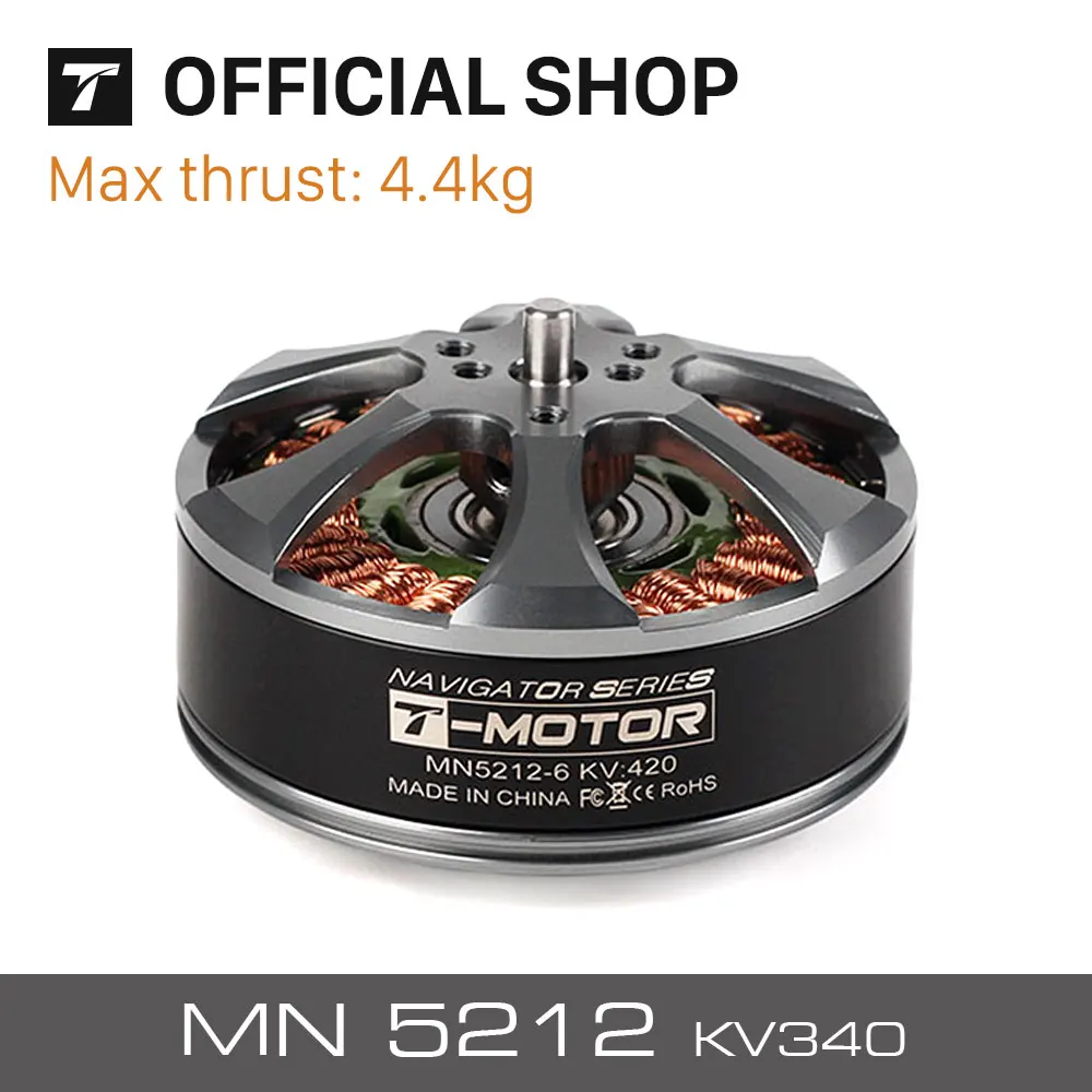 T-MOTOR brushless RC motor MN5212 KV420 for UAV drones quadcopter match 18 inch propeller
T-MOTOR brushless RC motor MN5212 KV420 for UAV drones quadcopter match 18 inch propeller