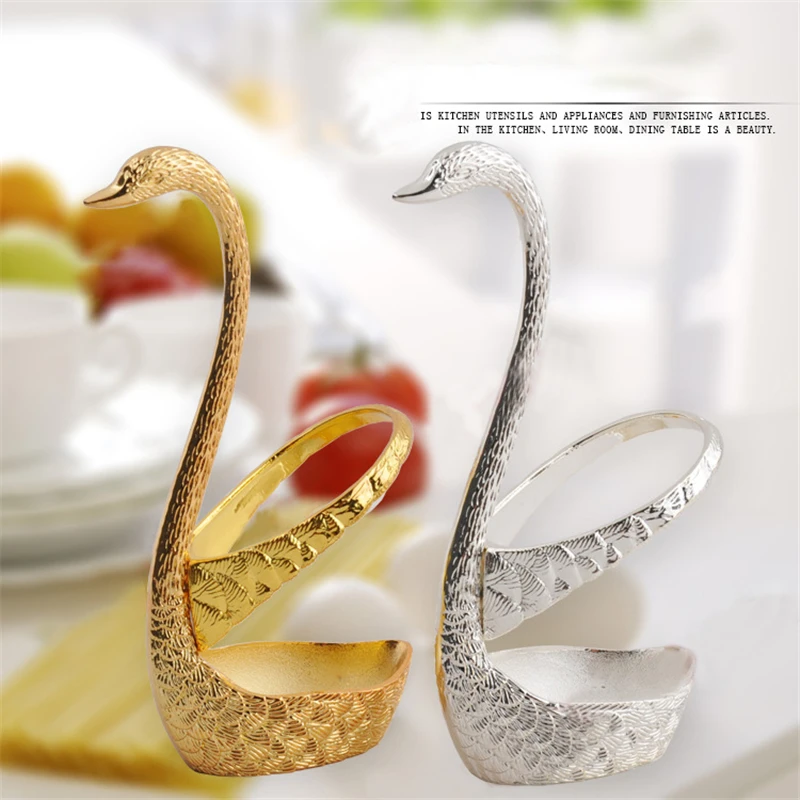 Swan Base Holder Fruit Forks Set Stainless Steel Salad Dessert Forks Spoon Coffee Cake Tools Tableware 4YANG
Swan Base Holder Fruit Forks Set Stainless Steel Salad Dessert Forks Spoon Coffee Cake Tools Tableware 4YANG