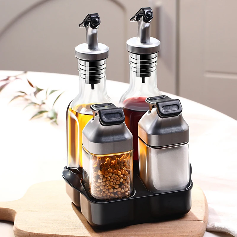 5pcs/set Glass Kitchen Seasoning Oil Bottles Jars Boxes Spice Condiment Cuisine Storage Organizer Home Organization Accessories
5pcs/set Glass Kitchen Seasoning Oil Bottles Jars Boxes Spice Condiment Cuisine Storage Organizer Home Organization Accessories