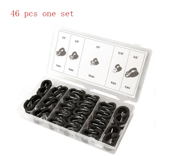 Free shipping Pipe Clamp 46pcs/lot Galvanized iron Rubber Lined P Clips Cable Mounting Hose Pipe Clamp Mikalor
Free shipping Pipe Clamp 46pcs/lot Galvanized iron Rubber Lined P Clips Cable Mounting Hose Pipe Clamp Mikalor